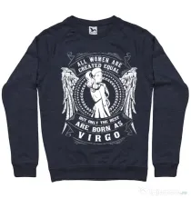 Bluza ADLER barbat The best women are born as Virgo Denim inchis