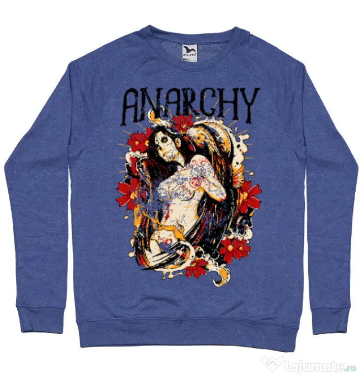 Bluza ADLER barbat Anarchy angel Albastru melanj