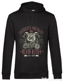 Hoodie barbat cu gluga Highway 66 Negru