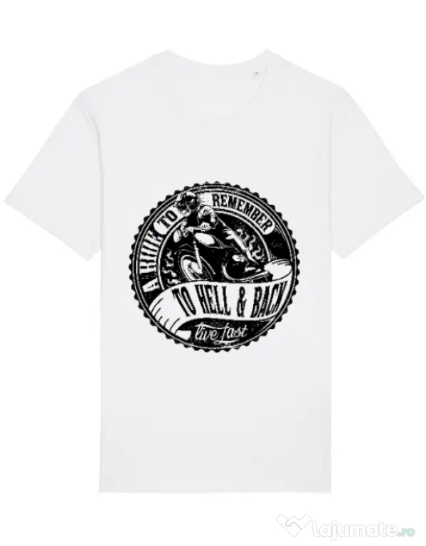 Tricou STANLEY STELLA barbat A ride to remember Alb