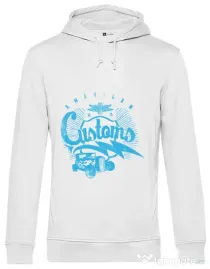 Hoodie barbat cu gluga American customs Alb