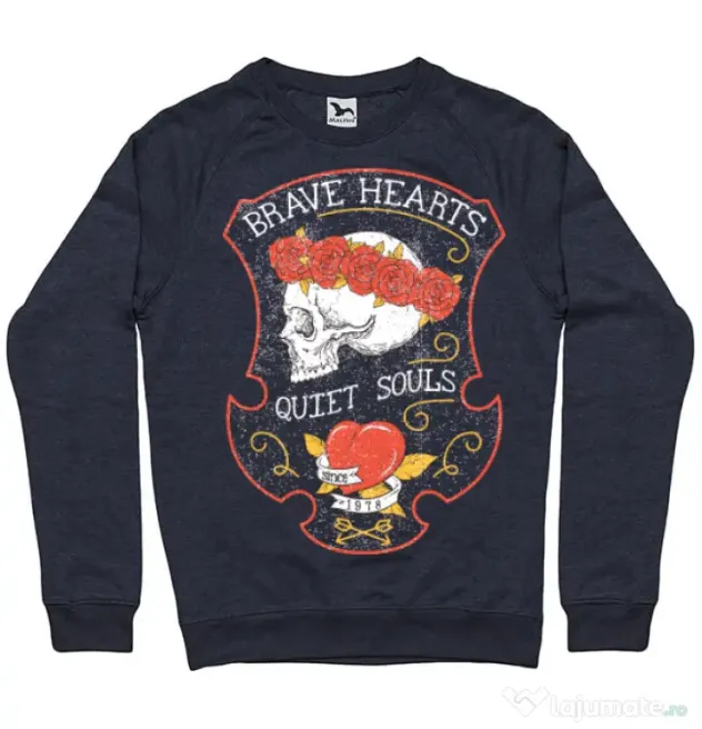 Bluza ADLER barbat Brave hearts Denim inchis