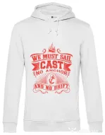 Hoodie barbat cu gluga Cast no anchor Alb