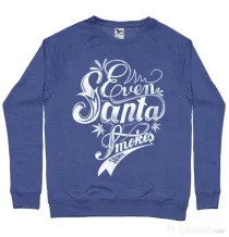 Bluza ADLER barbat Even santa smokes Albastru melanj