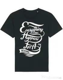 Tricou STANLEY STELLA barbat Everything happens for a reason Negru