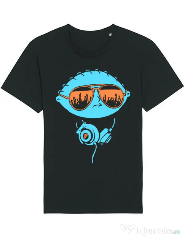Tricou STANLEY STELLA barbat Dj Stewie Negru