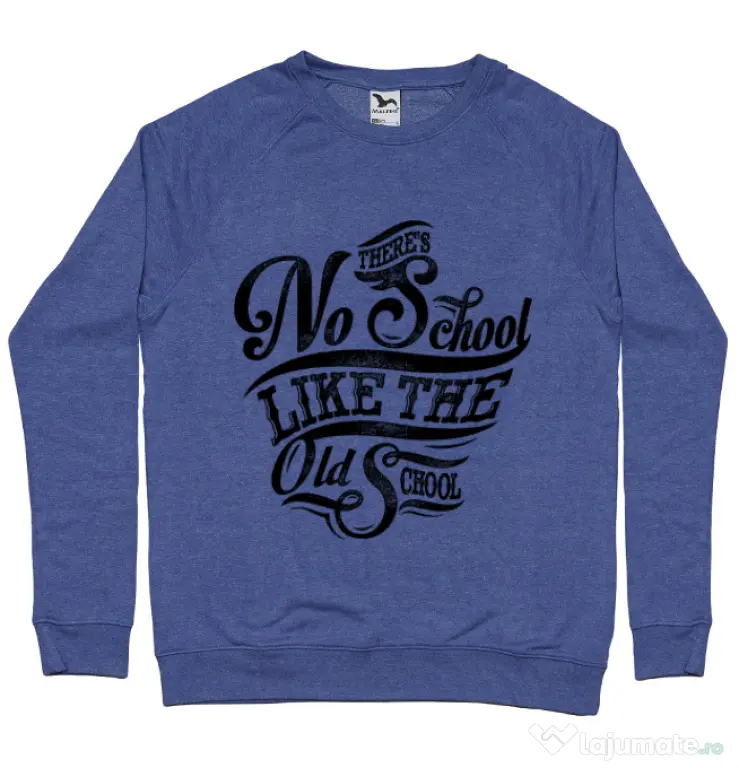 Bluza ADLER barbat Old school typography Albastru melanj