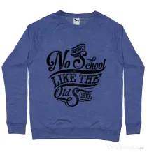 Bluza ADLER barbat Old school typography Albastru melanj