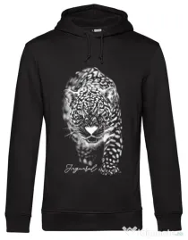 Hoodie barbat cu gluga Jaguarul Alb Negru