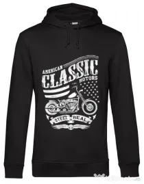 Hoodie barbat cu gluga Steel is real Negru