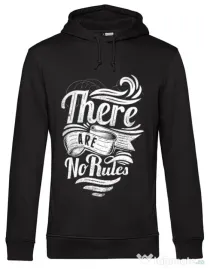 Hoodie barbat cu gluga There are no rules Negru