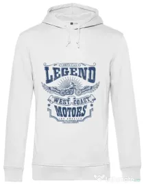 Hoodie barbat cu gluga West coast motors Alb