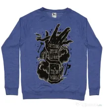 Bluza ADLER barbat Actions speak louder Albastru melanj
