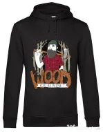 Hoodie barbat cu gluga Wood you be mine Negru