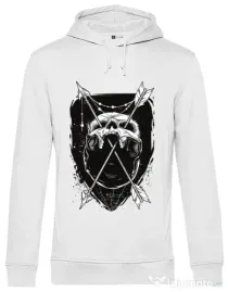 Hoodie barbat cu gluga Arrows Alb
