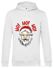 Hoodie barbat cu gluga Smile santa Alb