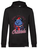 Hoodie barbat cu gluga Its cold outside Negru