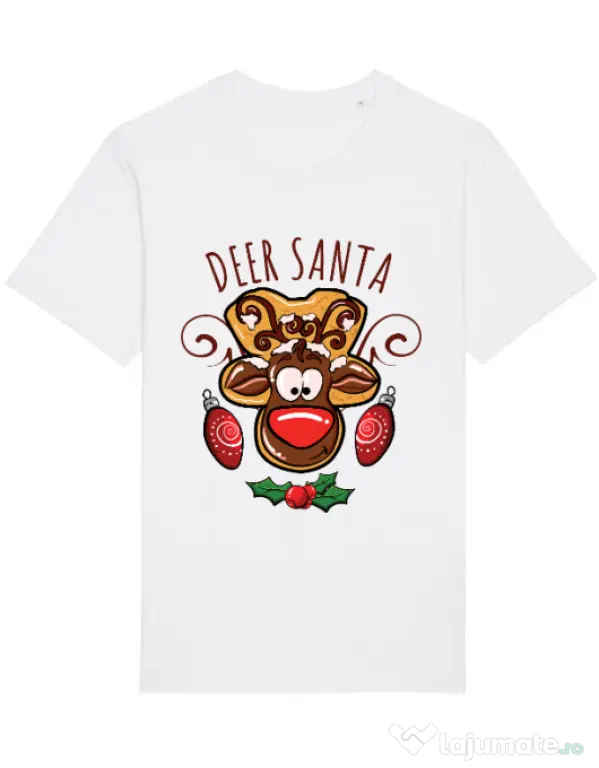 Tricou STANLEY STELLA barbat Deer santa Alb