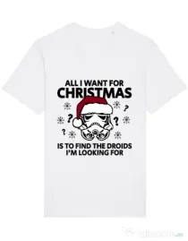 Tricou STANLEY STELLA barbat Christmas Trooper Alb