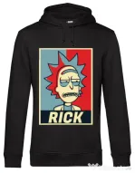 Hoodie barbat cu gluga Rick Negru