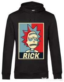 Hoodie barbat cu gluga Rick Negru