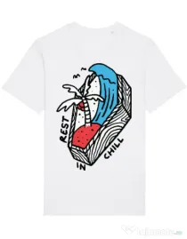 Tricou STANLEY STELLA barbat Rest in chill Alb