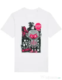 Tricou STANLEY STELLA barbat Bad monkey Alb