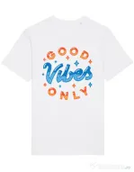 Tricou STANLEY STELLA barbat Good vibes only Alb