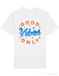 Tricou STANLEY STELLA barbat Good vibes only Alb