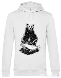 Hoodie barbat cu gluga Bearware Alb