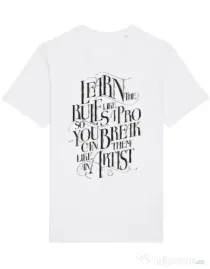 Tricou STANLEY STELLA barbat Learn the rules Alb