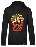 Hoodie barbat cu gluga Zombie French Fries Negru