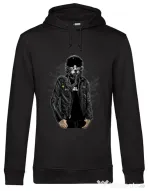 Hoodie barbat cu gluga Sky fighter Negru