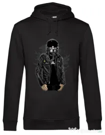 Hoodie barbat cu gluga Sky fighter Negru