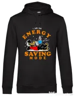 Hoodie barbat cu gluga Energy saving mode Negru