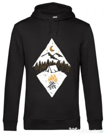 Hoodie barbat cu gluga Beauty night Negru