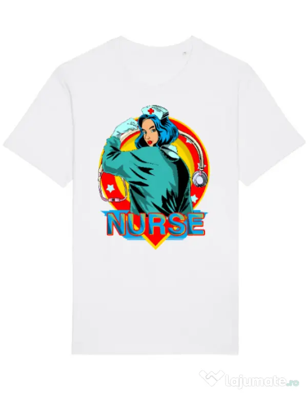 Tricou STANLEY STELLA barbat Strong nurse Alb