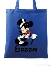 Sacosa personalizata Mire Groom Mickey Albastru regal