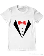 Tricou Mire ADLER Groom suit Alb