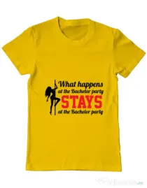Tricou Petrecerea burlacilor ADLER Bachelor party Galben