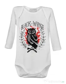 Baby body Black wings Alb