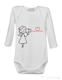 Baby body Cuvinte de dragoste 2 Alb