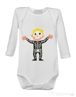 Baby body Halloween Skull Alb