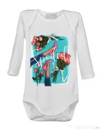 Baby body High Heels and roses Alb