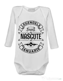 Baby body Legendele sunt nascute in Ianuarie Alb
