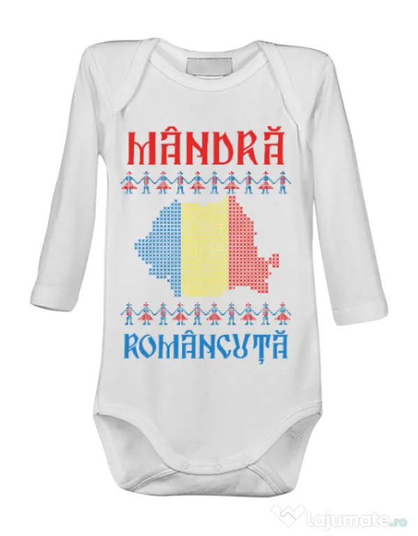 Baby body Mandra romancuta Alb