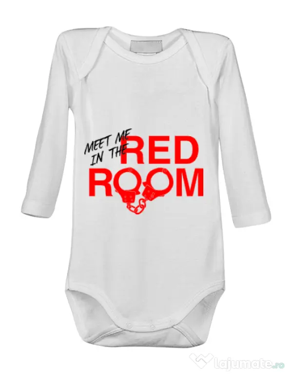 Baby body Red room Alb