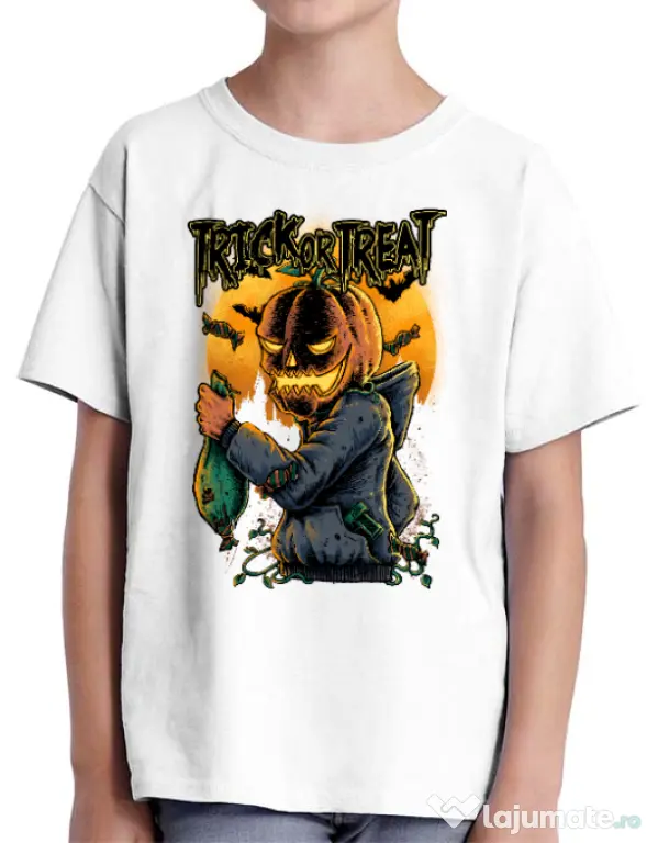 Tricou ADLER copil Candy hunter Alb
