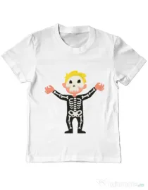 Tricou ADLER copil Halloween Skull Alb