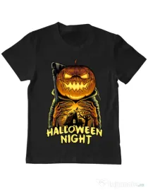 Tricou ADLER copil Jack o lantern Negru